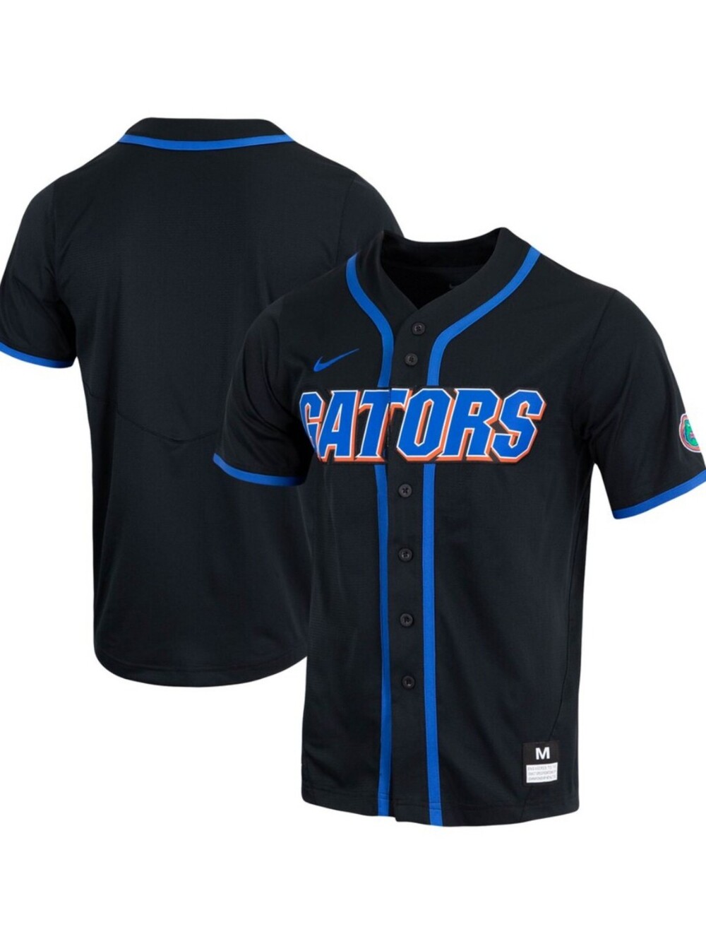 Men's Nike Black Florida Gators Full-Button Baseball Jersey